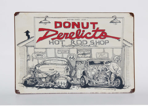 Donut Derelicts Metal vintage Sign - Donut Derelicts 